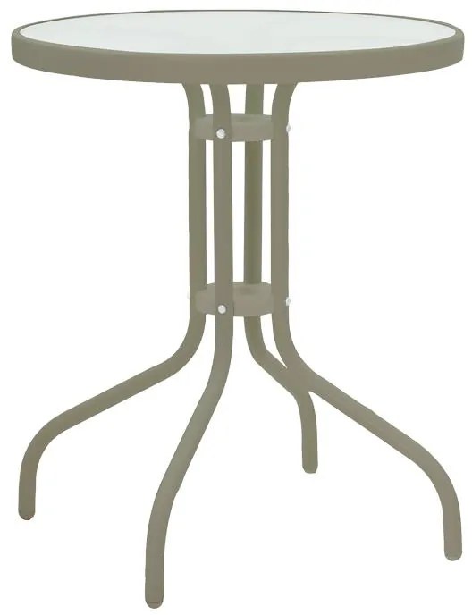 Τραπέζι Watson μέταλλο σαμπανιζέ-γυαλί Φ60x70εκ 60x60x70 εκ.