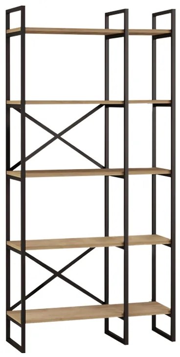 Βιβλιοθήκη Dusan Megapap χρώμα sepet oak 87,5x30x175εκ.