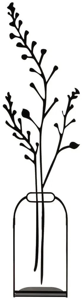 Διακοσμητικό Επιτραπέζιο Flowerpot 565TNL1166 12x45cm Black Aberto Design Μέταλλο