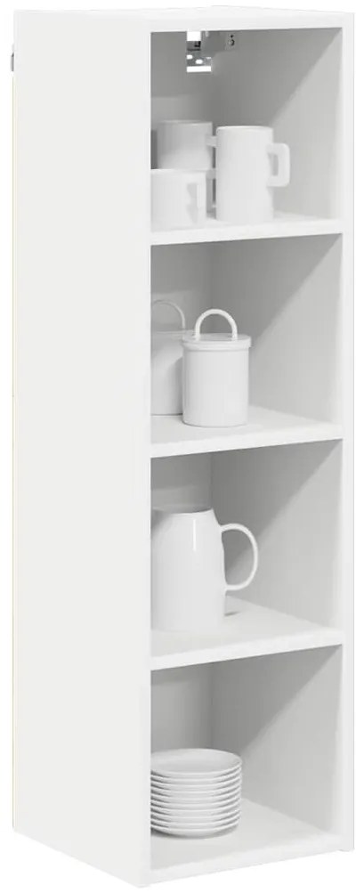 vidaXL Κρεμαστό ντουλάπι Λευκό 30 x 29,5 x 100 εκ. Επεξεργασμένο ξύλο