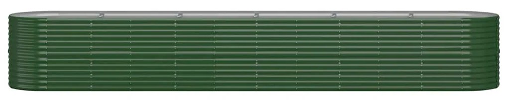 vidaXL Ζαρντινιέρα Πράσινη 440x80x68 εκ Γαλβανισμένος χάλυβας