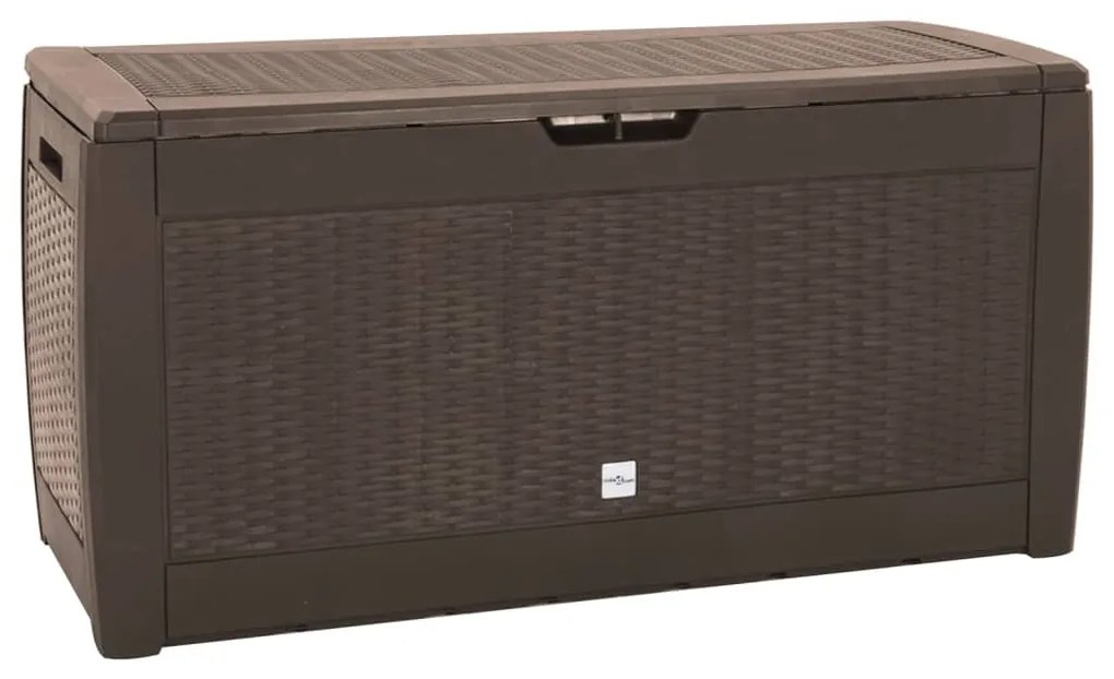 Μπαούλο Αποθήκευσης Κήπου Καφέ 119x48x60 εκ. από Πολυπροπυλένιο