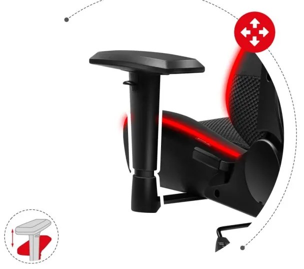 Καρέκλα Gaming Huzaro Force 6.2 Mesh RGB