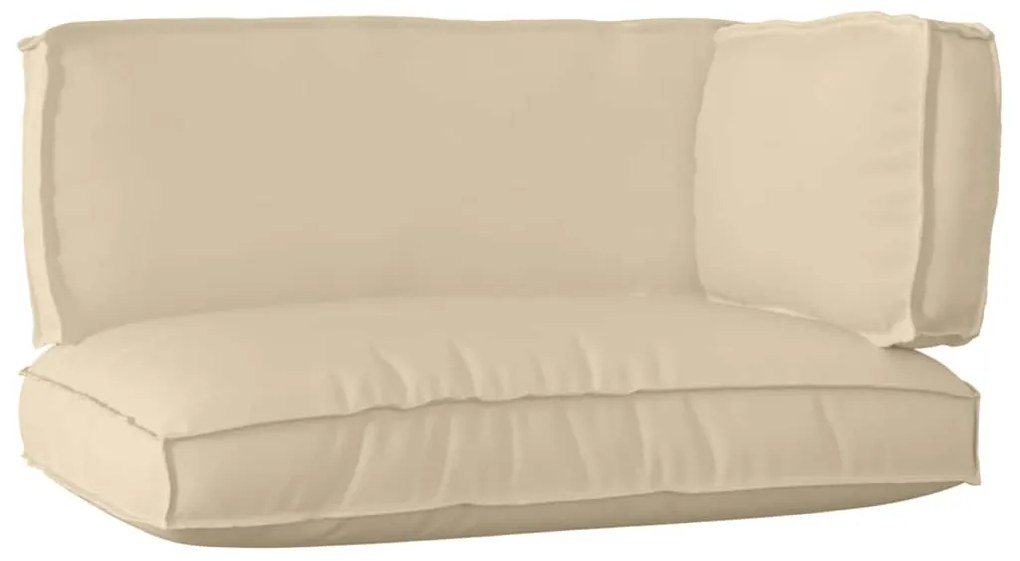 vidaXL Σετ Μαξιλαριών Πάγου 3 pcs Μπεζ 120 x 80 x 12 cm Ύφασμα Oxford