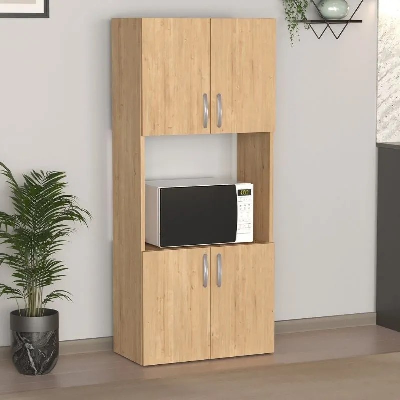 Ντουλάπα κουζίνας Armado Megapap χρώμα sapphire oak 60x32x140εκ. - 0253744