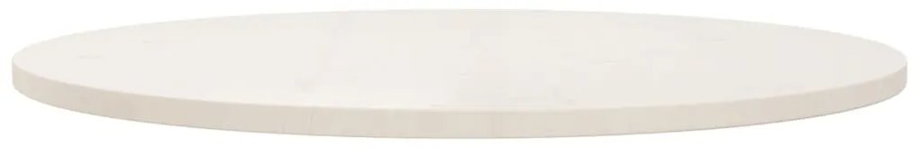 vidaXL Επιφάνεια Τραπεζιού Λευκή Ø90 x 2,5 εκ. από Μασίφ Ξύλο Πεύκου
