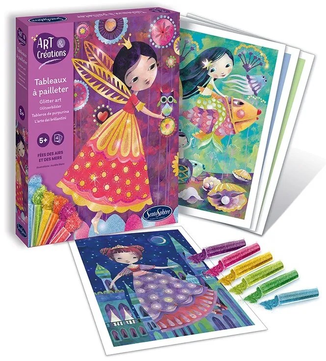 Ζωγραφική με γκλίτερ "Νεράιδες του Αέρα και της Θάλασσας"20710 SENTOSPHERE