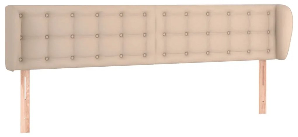 vidaXL Κεφαλάρι με Πτερύγια Καπουτσίνο 183x23x78/88εκ. Συνθετικό Δέρμα