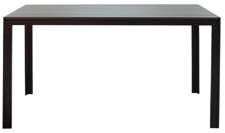 Τραπέζι Nares pakoworld αλουμίνιο ανθρακί-plywood γκρι 140x80x72.5εκ