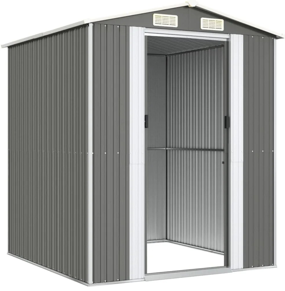 vidaXL Αποθήκη Κήπου Ανοιχτό γκρι 192x191x223 εκ. Γαλβανισμένο Ατσάλι