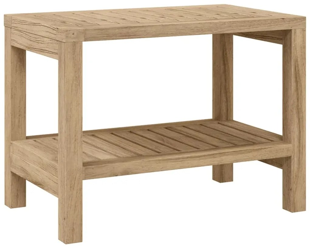 vidaXL Σκαμπό Ντουζιέρας 60 x 30 x 45 εκ. από Μασίφ Ξύλο Teak