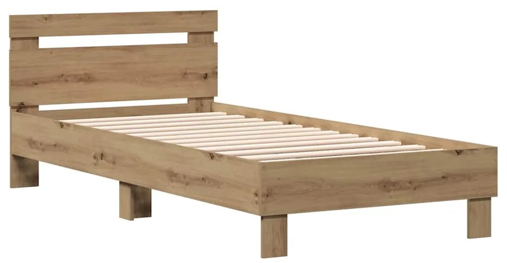 vidaXL Πλαίσιο Κρεβατιού Artisan Oak 90 x 200 cm Επεξεργασμένο ξύλο
