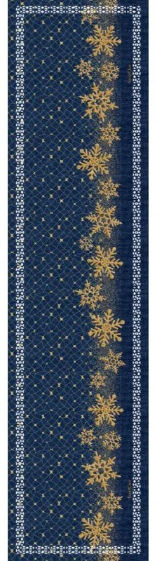 Runner Christmas 2031 Blue Laser Cut 40X160 - Saint Clair