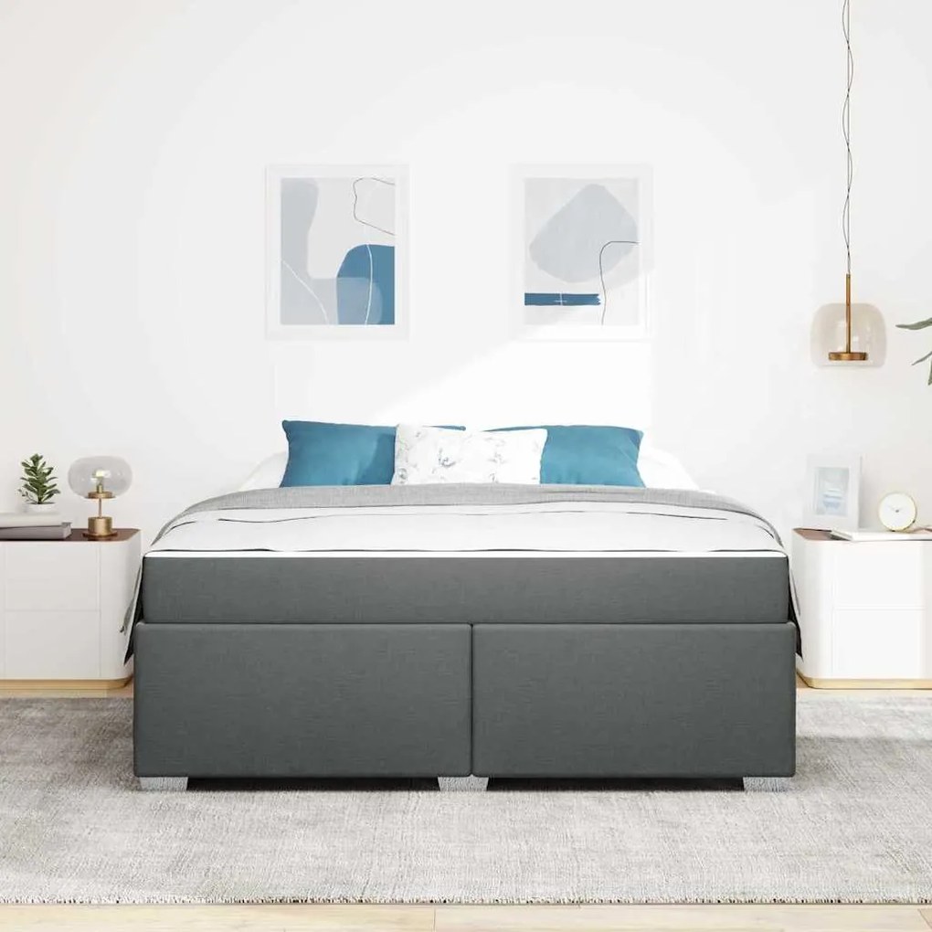 vidaXL Σκελετός Κρεβατιού Άλλο Σκούρο γκρι 180 x 200 cm ύφασμα
