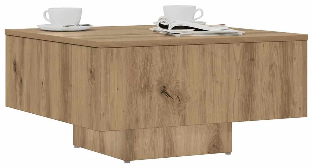 vidaXL Τραπεζάκι Σαλονιού Αρτισιανή Δρυς 60x60x31,5εκ Επεξεργασμ. Ξύλο