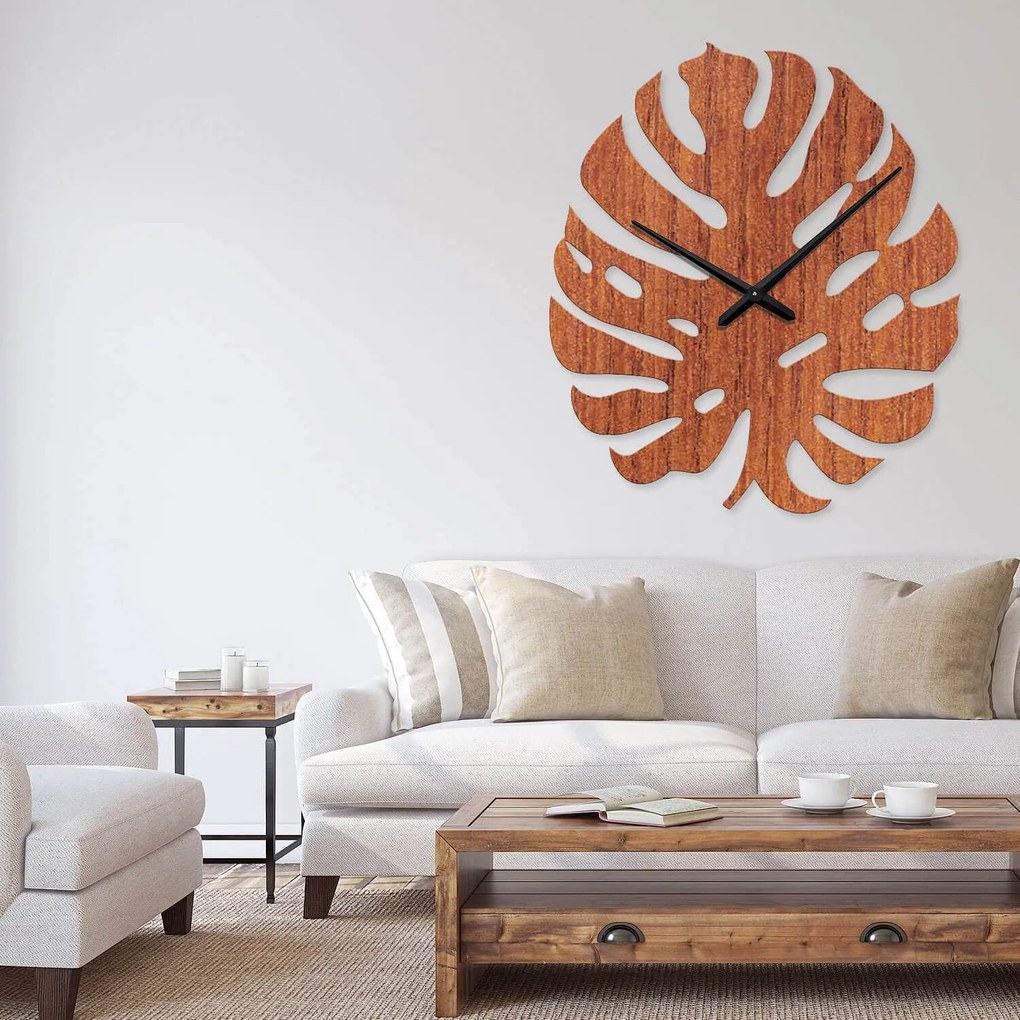 Ρολόι τοίχου  εσωτερικού χώρου ξύλινο clock7 - Clock7-Μαόνι, 1mx1m