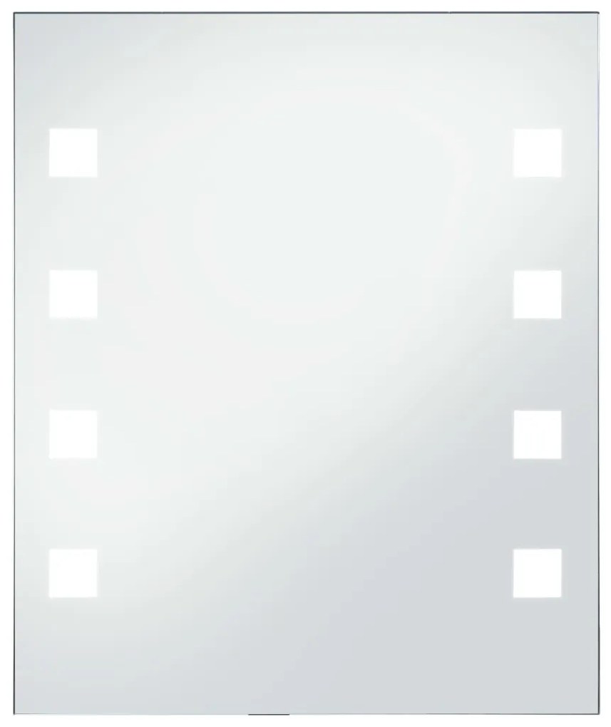 vidaXL Καθρέφτης Μπάνιου Τοίχου με LED 50 x 60 εκ.