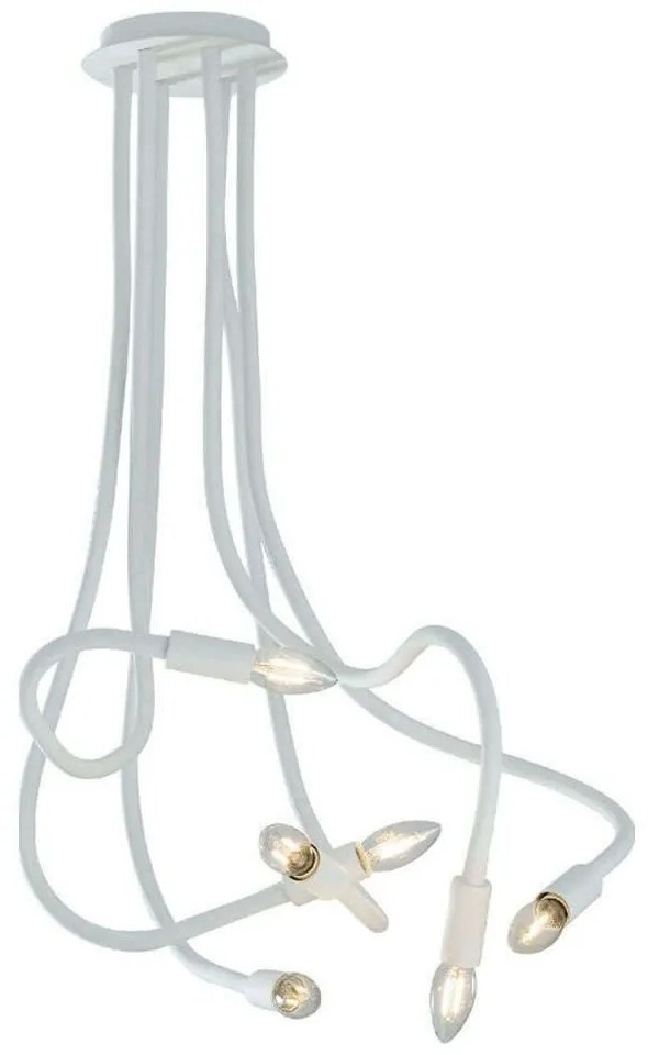 Φωτιστικό Οροφής Lover I-LOVER-6-BCO 6xE14 Φ18cm 100cm White Luce Ambiente Design Metal