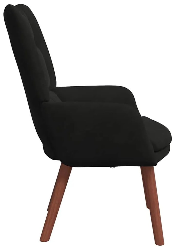 vidaXL Χαλαρωτική Πολυθρόνα Μαύρο 63 x 67 x 94 εκ. Βελούδο
