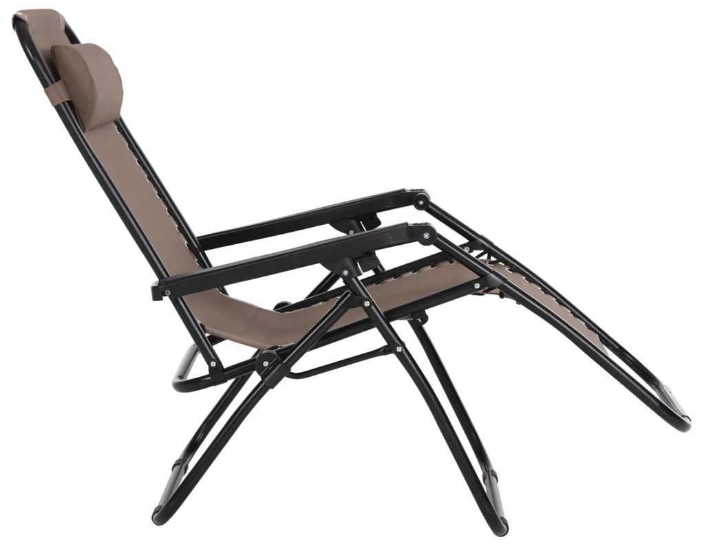 Καρέκλα - Πολυθρόνα RELAX COMPANION C5095.14 Μαύρο Μέταλλο με Σαμπανί Textiline 67x145x110Υεκ. 2αδα 67x145x110 εκ.