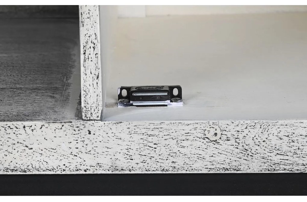 Τηλεόραση DKD Home Decor Λευκό Μπεζ Γκρι Πολύχρωμο Κεραμικά Ξύλο από Μάνγκο 130 x 40 x 56 cm