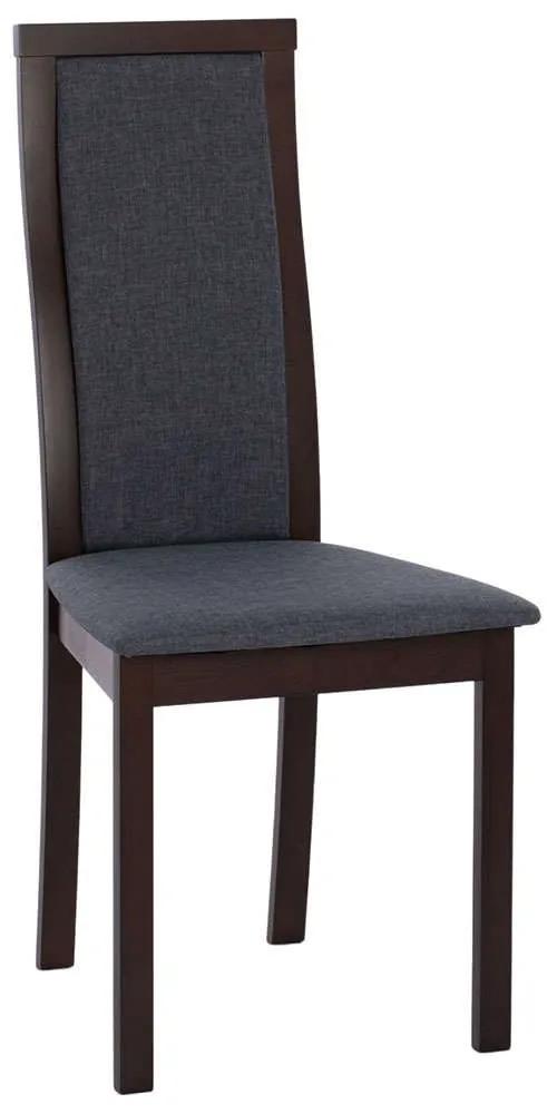 Καρέκλα HM9257.01 45x55x100cm Walnut-Grey Ξύλο,Ύφασμα
