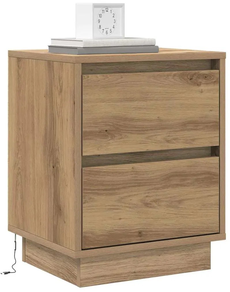 vidaXL Κομοδίνο με Artisan Oak 39 x 34.5 x 50 εκ. Επεξεργασμένο ξύλο