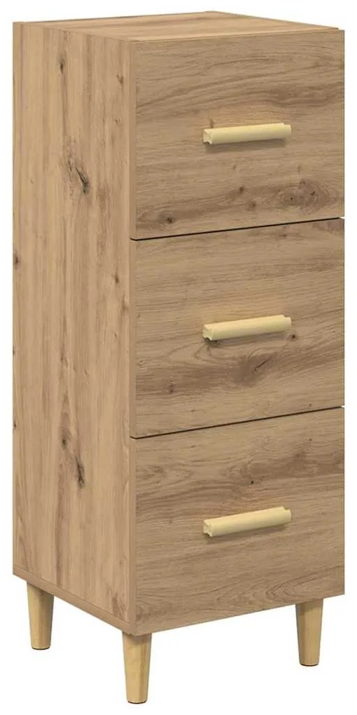 vidaXL Πλαϊνό γραφείο με συρτάρι artisan δρυς 34,5 x 34 x 90 εκ.