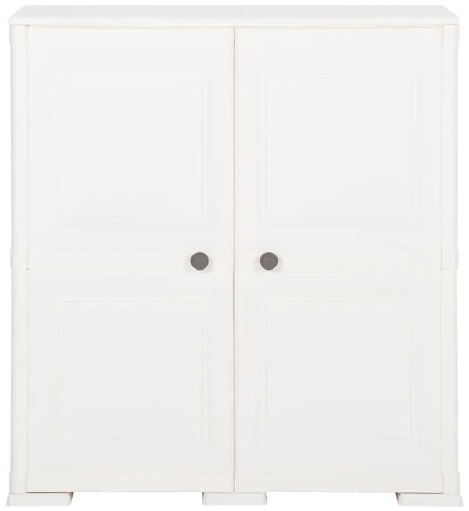 Πλαστικό Ντουλάπι Angora Λευκό 79 x 43 x 85,5εκ με Σχέδιο Ξύλου - Λευκό