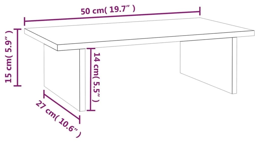 ΒΑΣΗ ΟΘΟΝΗΣ 50 X 27 X 15 ΕΚ. ΑΠΟ ΜΑΣΙΦ ΞΥΛΟ ΠΕΥΚΟΥ 813974