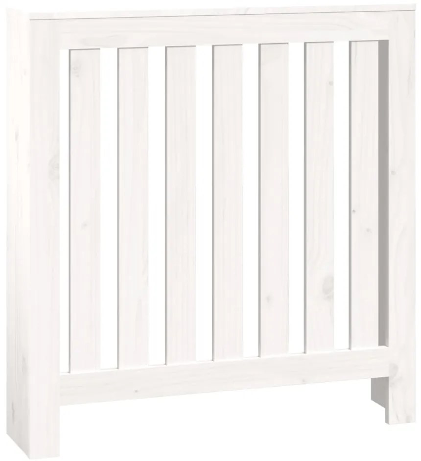 vidaXL Κάλυμμα Καλοριφέρ Λευκό 79,5x19x84 εκ. από Μασίφ Ξύλο Πεύκου