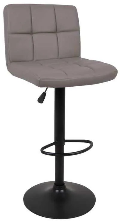 Σκαμπώ BAR LINO Pu Cappuccino/Βαφή Μαύρη Μαύρη 44x50x62/92-83/113cm (Σετ 2 ΤΕΜ)