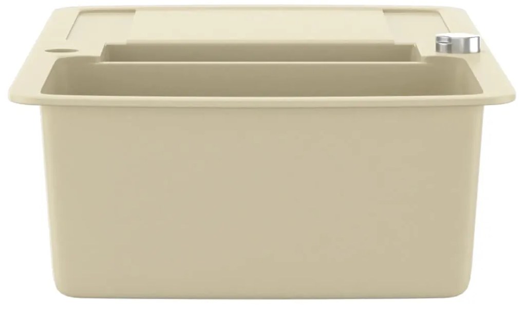 vidaXL Νεροχύτης με Διπλή Γούρνα Μπεζ Γρανιτένιος