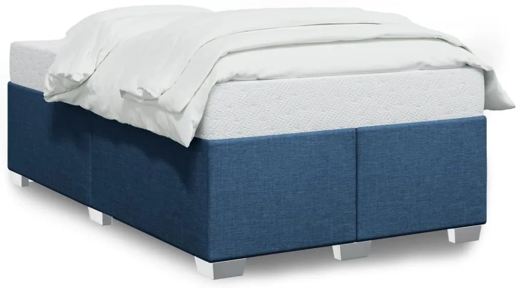 vidaXL Πλαίσιο κρεβατιού χωρίς στρώμα μπλε 120x200cm ύφασμα