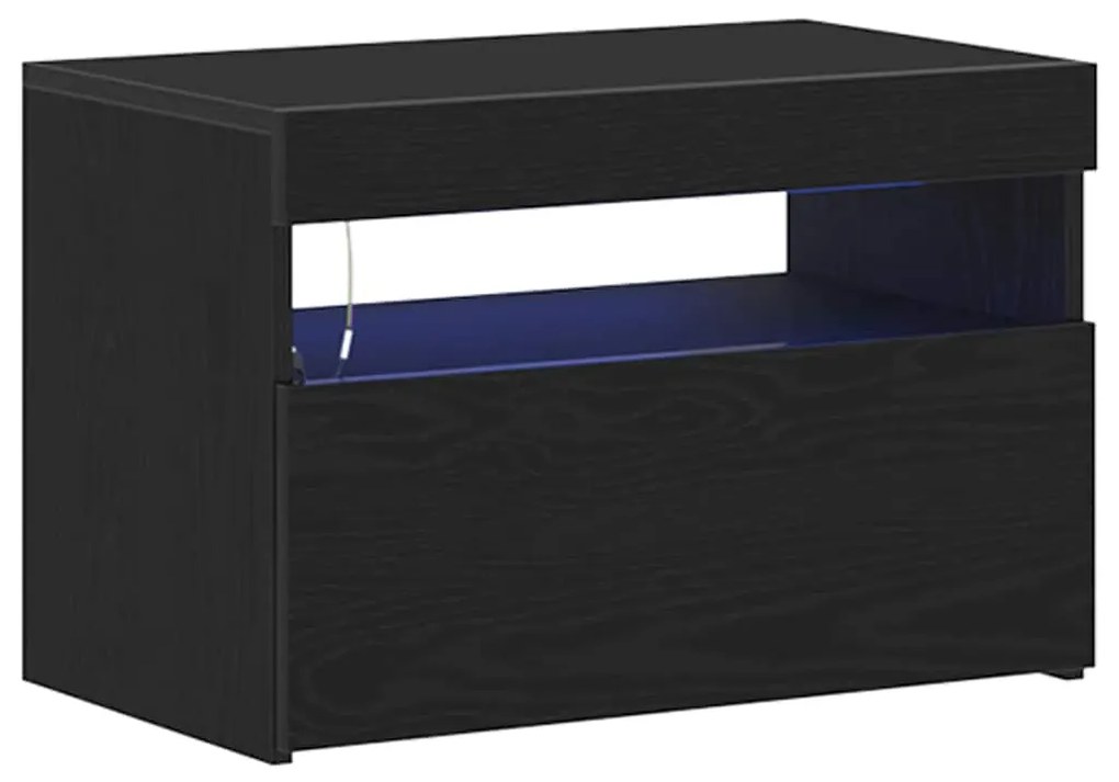 vidaXL Ντουλάπι TV 2 pcs Μαύρο 60 x 35 x 40 εκ. Επεξεργασμένο ξύλο