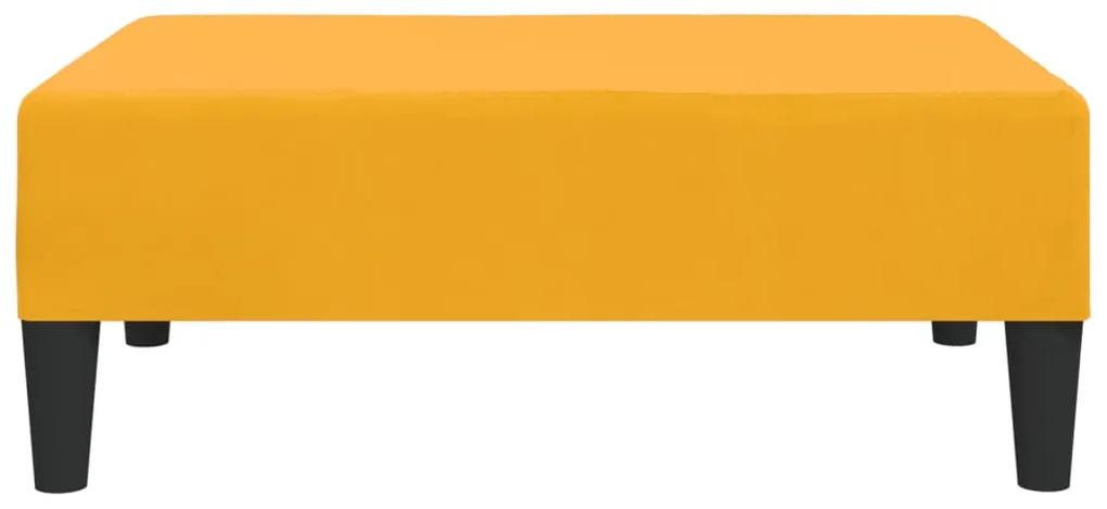 vidaXL Σκαμπό/Υποπόδιο Κίτρινο 78 x 56 x 32 εκ. Βελούδινο
