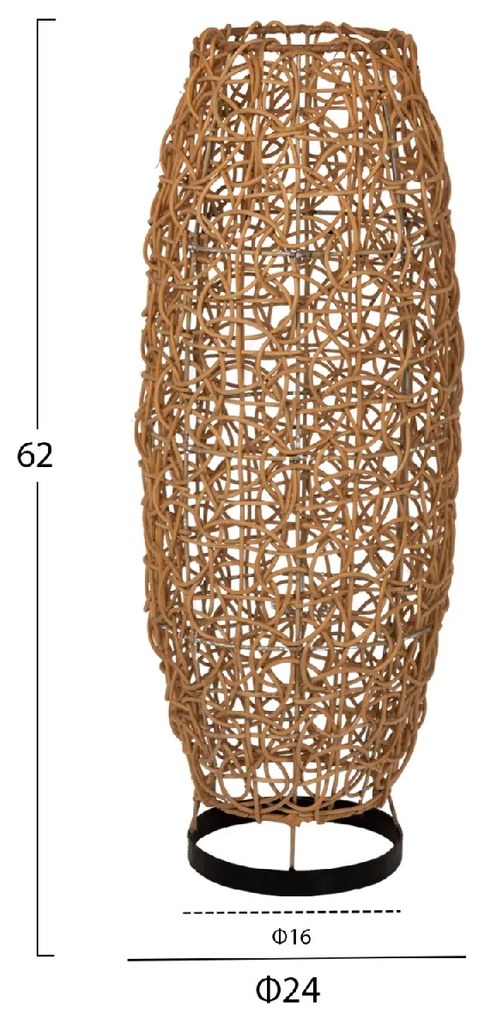 ΦΩΤΙΣΤΙΚΟ ΔΑΠΕΔΟΥ HM7877 RATTAN ΣΕ ΦΥΣΙΚΟ ΧΡΩΜΑ Φ24x62Yεκ.