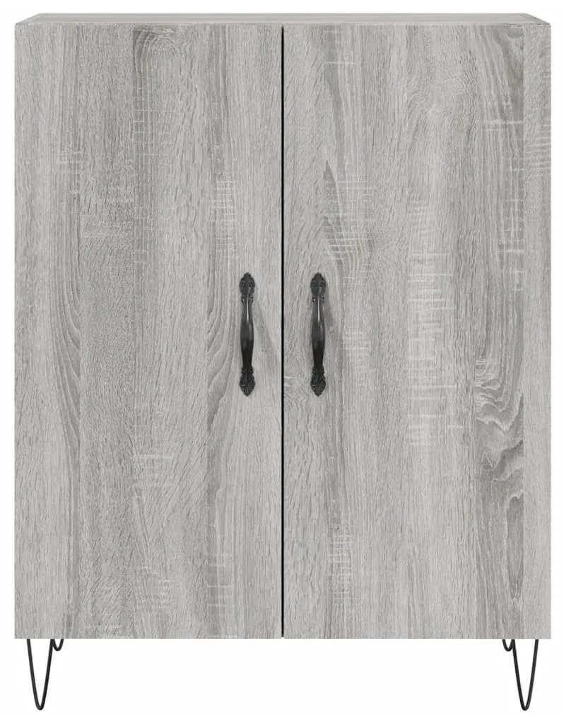 vidaXL Ντουλάπι Γκρι Sonoma 69,5 x 34 x 180 εκ. Επεξεργασμένο Ξύλο