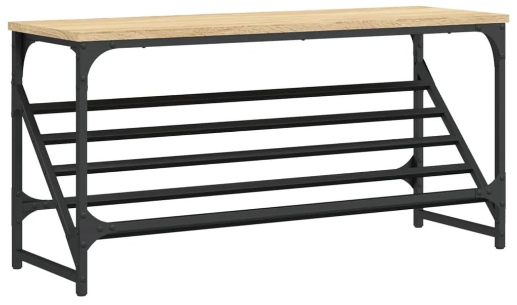 vidaXL Παπουτσοθήκη Sonoma Δρυς 90 x 30 x 45 εκ. Επεξεργασμένο Ξύλο