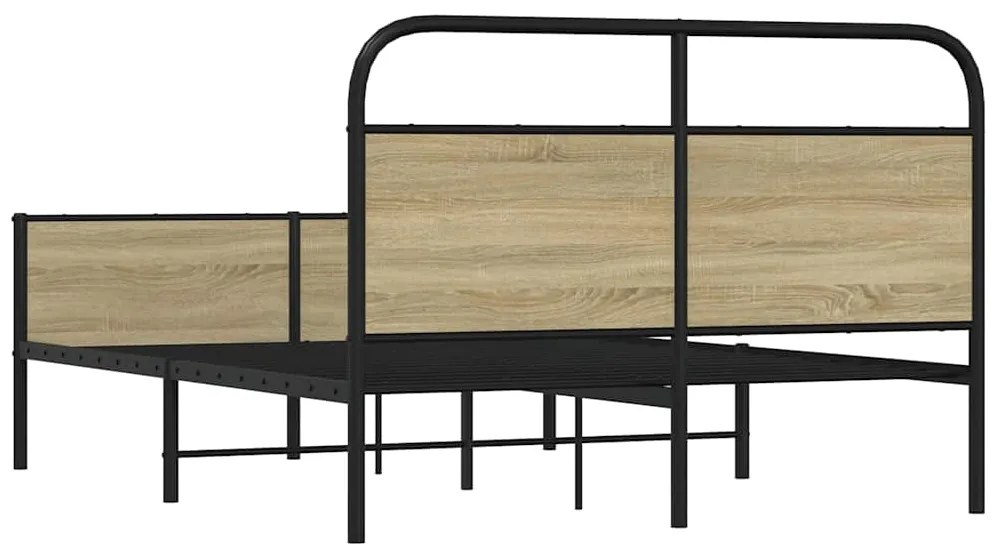 vidaXL Πλαίσιο Κρεβατιού Χωρ. Στρώμα Sonoma Δρυς 120x200εκ. Επ. Ξύλο