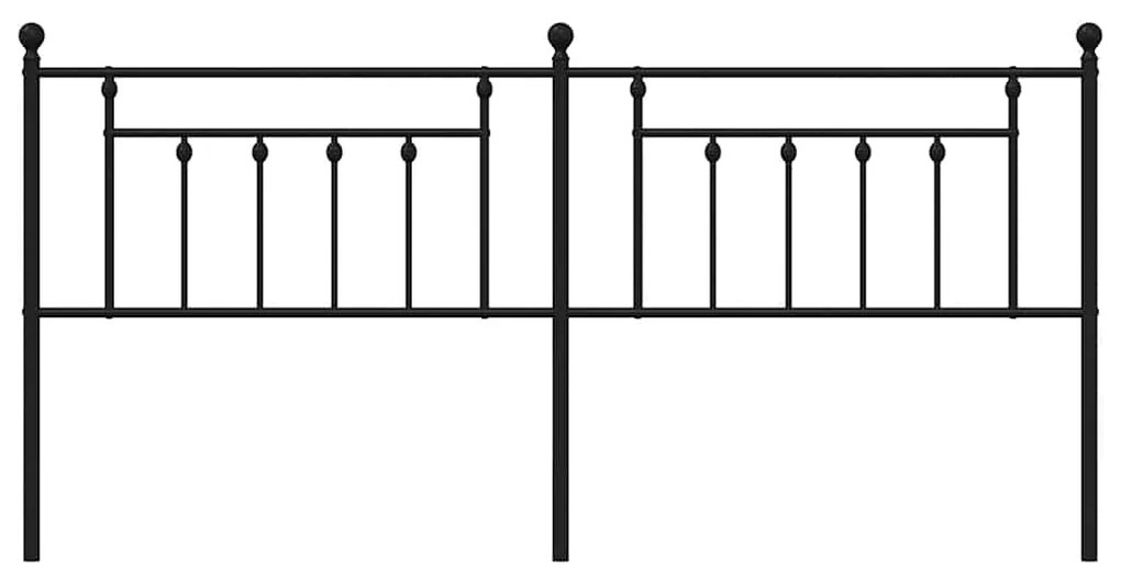vidaXL Κεφαλάρι Μαύρο 193 εκ. Μεταλλικό