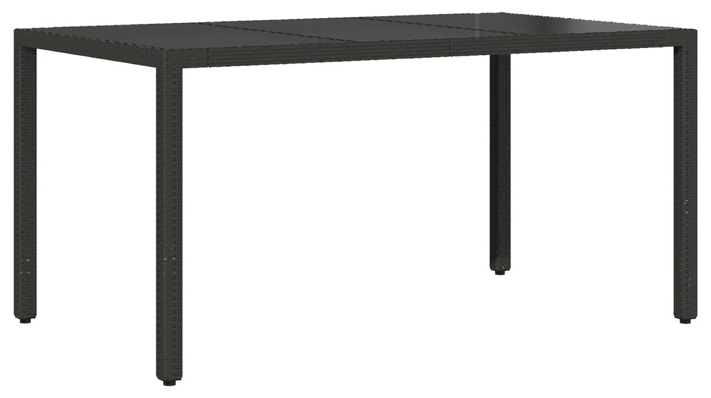 vidaXL Σέτ φαγητού για κήπο 5 pcs Μαύρο 150 x 90 x 75 cm
