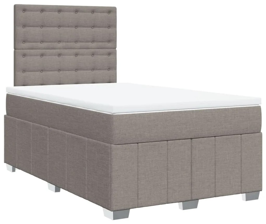 ΚΡΕΒΑΤΙ BOXSPRING ΜΕ ΣΤΡΩΜΑ TAUPE 120X200 ΕΚ. ΥΦΑΣΜΑΤΙΝΟ 3293953