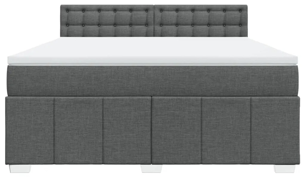 ΚΡΕΒΑΤΙ BOXSPRING ΜΕ ΣΤΡΩΜΑ ΣΚΟΥΡΟ ΓΚΡΙ 180X200 ΕΚ ΥΦΑΣΜΑΤΙΝ 3289462