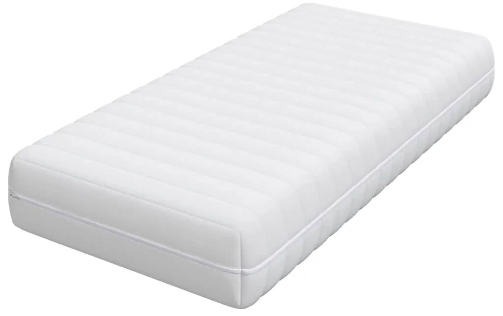 vidaXL Στρώμα Λευκό 70 x 140 cm Τσέπες ελατηρίων