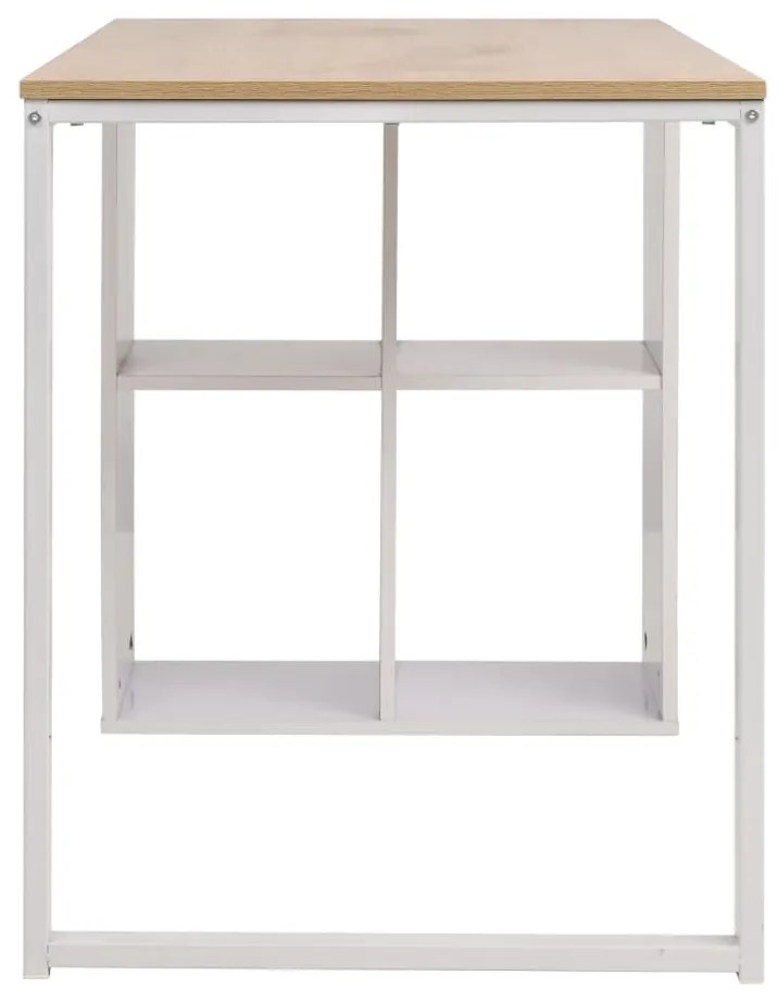 vidaXL Γραφείο Δρυς και Λευκό 120 x 60 x 75 εκ.