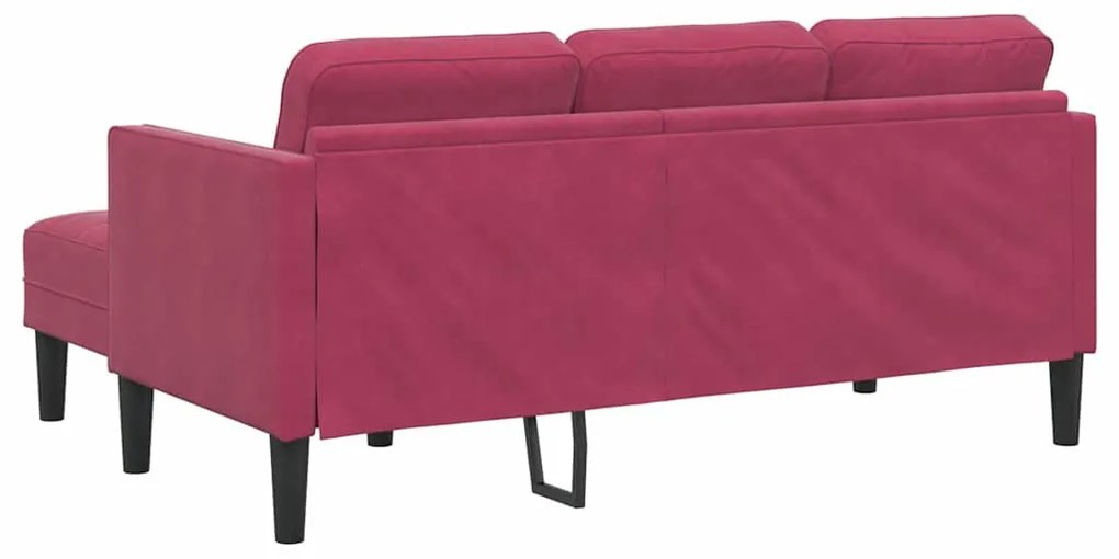 vidaXL Σετ Καναπέ Μπορντό 173 x 131 x 67 εκ Βελούδο