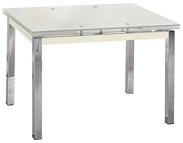 Τραπέζι Επεκτεινόμενο ArteLibre BOTEV Αμμοβολή/Χρώμιο Γυαλί/Μέταλλο 110 60x70x75cm