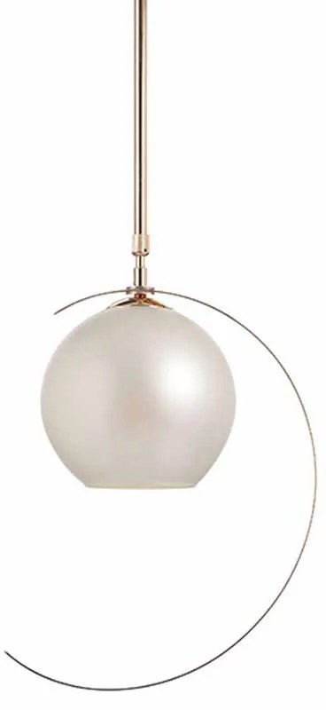 Φωτιστικό Οροφής Μονόφωτο Aca Iparelle DCR17501P Gold/Pearl