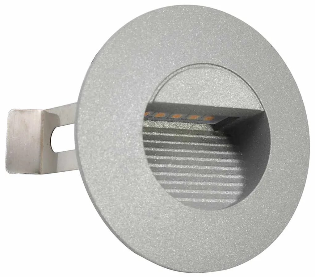 vidaXL Φωτιστικά Τοίχου LED Εξωτερικού Χώρου Στρογγυλά 6 τεμ. Ασημί 2W